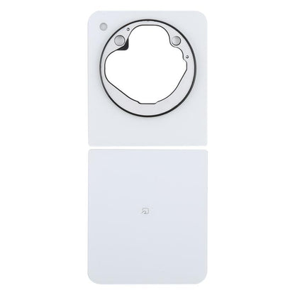 For ZTE Libero Flip 5G A304ZT Glass Back Cover(White) - For ZTE by buy2fix | Online Shopping UK | buy2fix