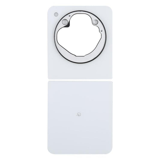 For ZTE Libero Flip 5G A304ZT Glass Back Cover(White) - For ZTE by buy2fix | Online Shopping UK | buy2fix