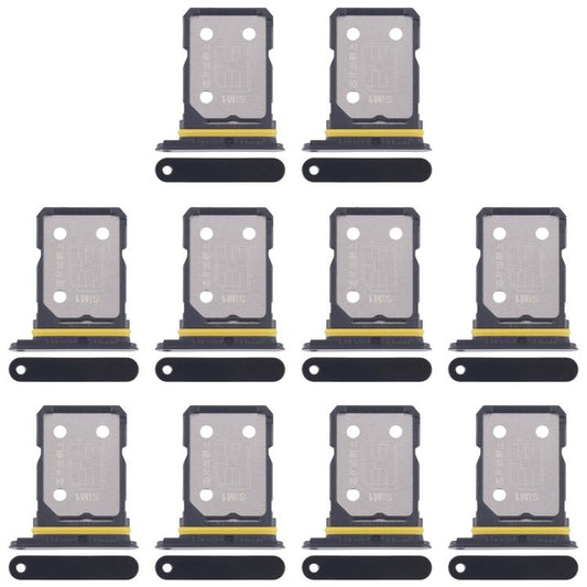 For Realme GT Neo 3 10pcs Original SIM Card Tray + SIM Card Tray (Black) - Card Tray by buy2fix | Online Shopping UK | buy2fix