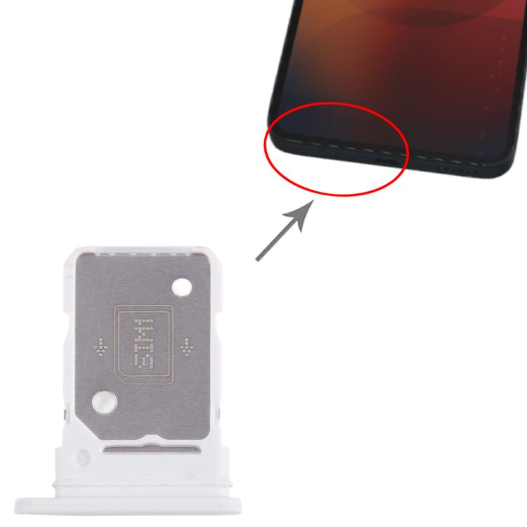 For Nothing Phone 3A SIM Card Tray + SIM Card Tray (White) - For Nothing by buy2fix | Online Shopping UK | buy2fix