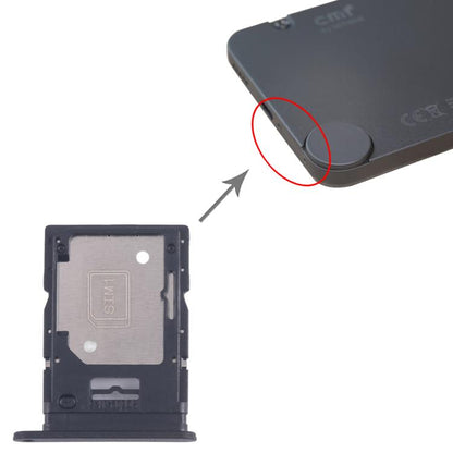 For Nothing Phone CMF Phone 1 SIM Card Tray + SIM / Micro SD Card Tray (Black) - For Nothing by buy2fix | Online Shopping UK | buy2fix