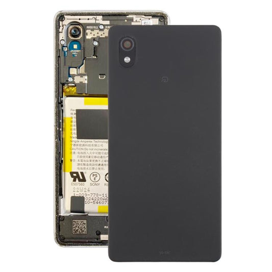 For Sony Xperia Ace III Back Cover with Camera Lens Cover(Black) - Back Cover by buy2fix | Online Shopping UK | buy2fix