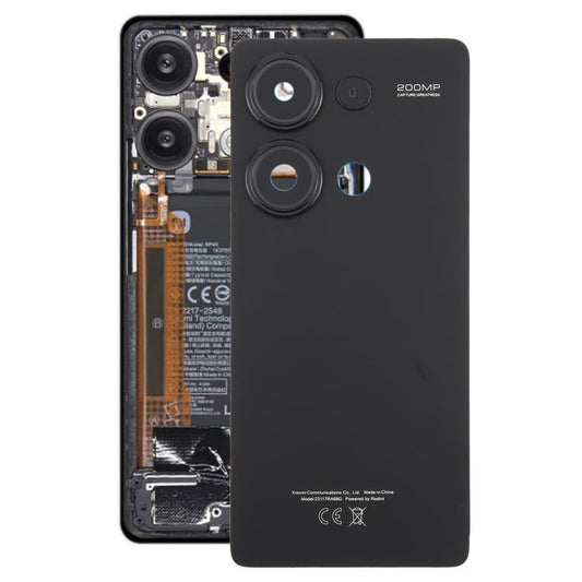 For Xiaomi Redmi Note 13 Pro 4G OEM Back Cover with Camera Lens Cover(Black) - Back Cover by buy2fix | Online Shopping UK | buy2fix