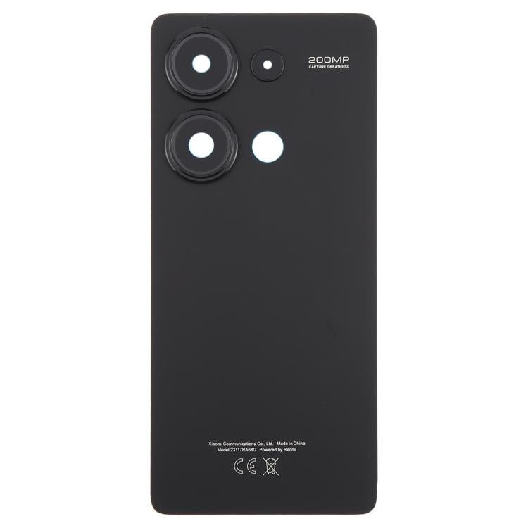 For Xiaomi Redmi Note 13 Pro 4G OEM Back Cover with Camera Lens Cover(Black) - Back Cover by buy2fix | Online Shopping UK | buy2fix