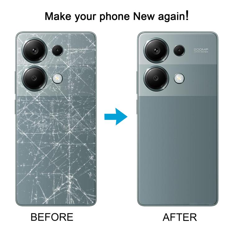 For Xiaomi Redmi Note 13 Pro 4G OEM Back Cover with Camera Lens Cover(Black) - Back Cover by buy2fix | Online Shopping UK | buy2fix