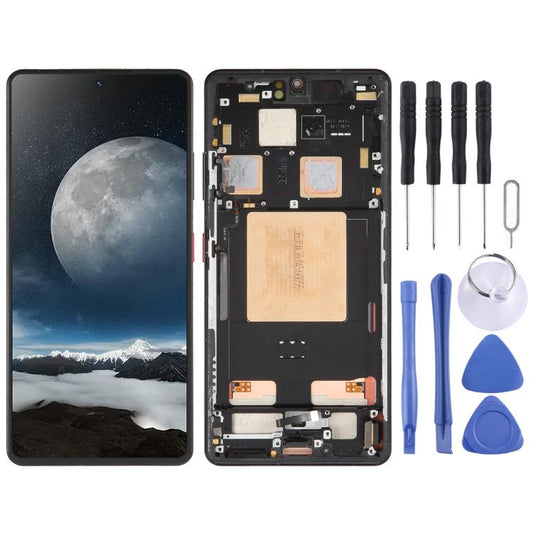 For ZTE Axon 60 Ultra Original Disassembled LCD Screen Digitizer Full Assembly with Frame (Black) - For ZTE by buy2fix | Online Shopping UK | buy2fix
