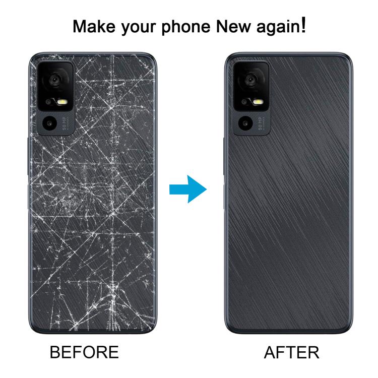 For TCL 40 R T771K Original Back Cover with Camera Lens Cover(Black) - For TCL by buy2fix | Online Shopping UK | buy2fix