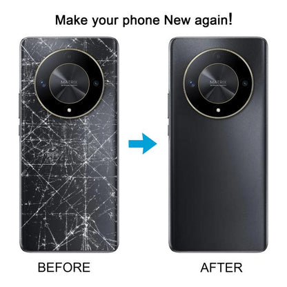 For Honor X9b Back Cover with Camera Lens Cover(Black) - Back Cover by buy2fix | Online Shopping UK | buy2fix