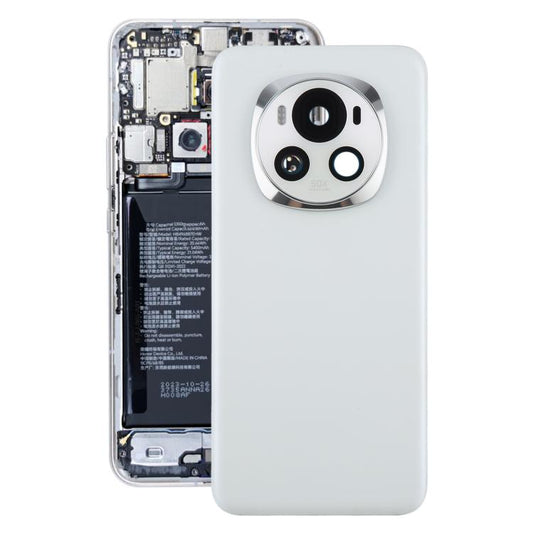 For Honor Magic6 Back Cover with Camera Lens Cover(White) - Back Cover by buy2fix | Online Shopping UK | buy2fix