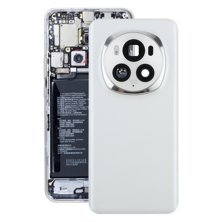 For Honor Magic6 Pro Back Cover with Camera Lens Cover(White) - Back Cover by buy2fix | Online Shopping UK | buy2fix