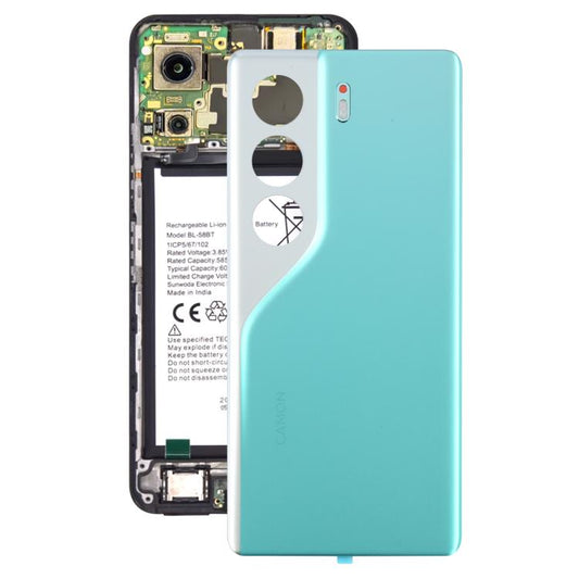 For Tecno Camon 40 4G CM5 Original Back Cover(Green) - Back Cover by buy2fix | Online Shopping UK | buy2fix