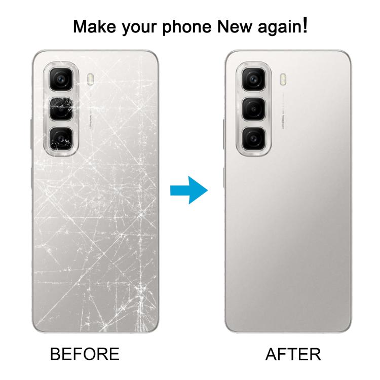 For Infinix Hot 50 Pro 4G X6881 Original Back Cover(Silver) - Back Cover by buy2fix | Online Shopping UK | buy2fix