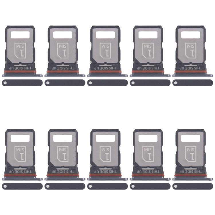 For Motorola Moto S30 Pro 10pcs Original SIM Card Tray + SIM Card Tray (Black) - Card Socket by buy2fix | Online Shopping UK | buy2fix
