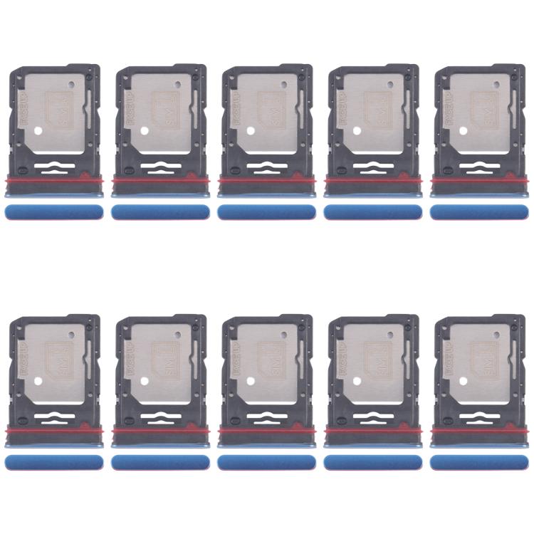 For Motorola Edge 60 10pcs Original SIM Card Tray + SIM Card Tray / Micro SD Card Tray (Blue) - Card Socket by buy2fix | Online Shopping UK | buy2fix