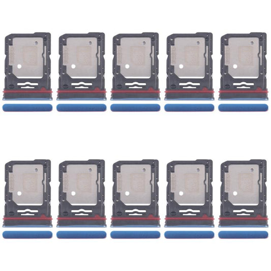 For Motorola Edge 60 10pcs Original SIM Card Tray + SIM Card Tray / Micro SD Card Tray (Blue) - Card Socket by buy2fix | Online Shopping UK | buy2fix