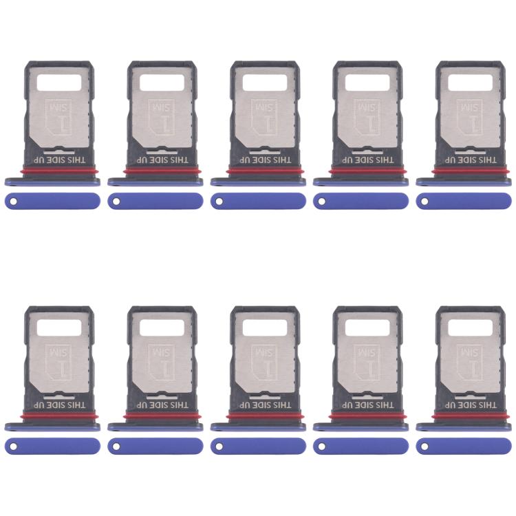 For Motorola Edge 60 Pro 10pcs Original SIM Card Tray + SIM Card Tray (Blue) - Card Socket by buy2fix | Online Shopping UK | buy2fix