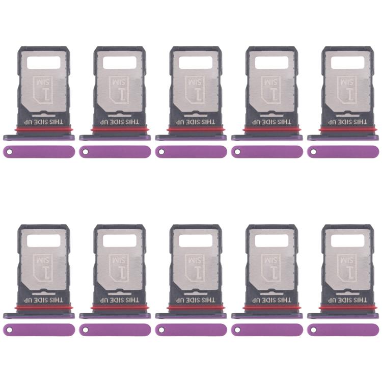 For Motorola Edge 60 Pro 10pcs Original SIM Card Tray + SIM Card Tray (Purple) - Card Socket by buy2fix | Online Shopping UK | buy2fix