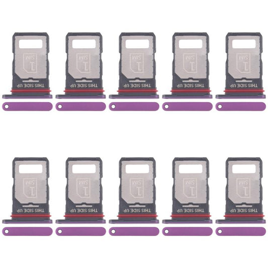 For Motorola Edge 60 Pro 10pcs Original SIM Card Tray + SIM Card Tray (Purple) - Card Socket by buy2fix | Online Shopping UK | buy2fix
