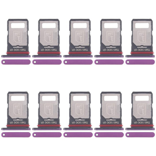 For Motorola Edge 60 Pro 10pcs Original SIM Card Tray + SIM Card Tray (Purple)