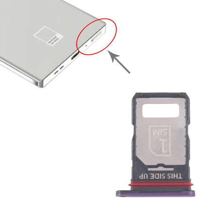 For Motorola Edge 60 Pro 10pcs Original SIM Card Tray + SIM Card Tray (Purple) - Card Socket by buy2fix | Online Shopping UK | buy2fix