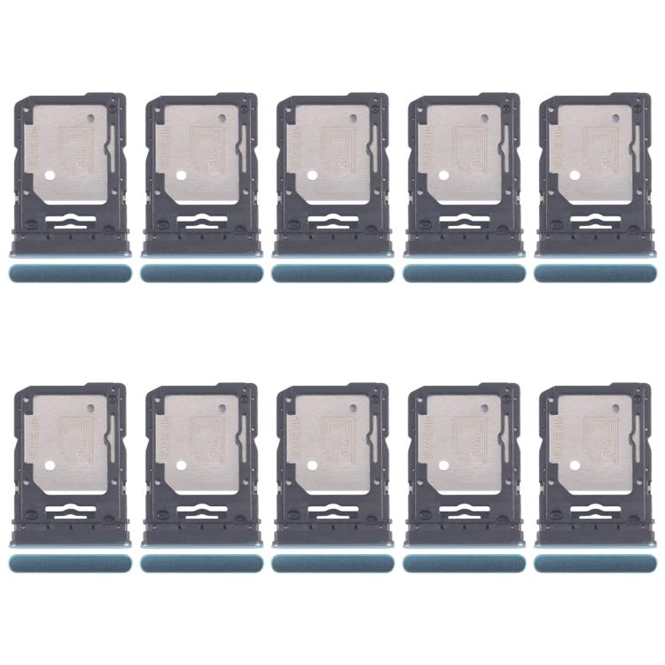 For Motorola Edge 60 Fusion 10pcs Original SIM Card Tray + SIM Card Tray / Micro SD Card Tray (Green) - Card Socket by buy2fix | Online Shopping UK | buy2fix