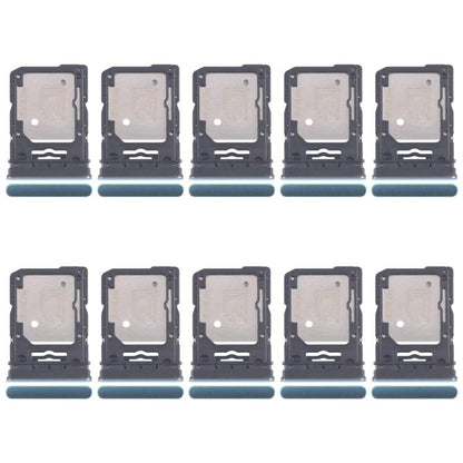For Motorola Edge 60 Fusion 10pcs Original SIM Card Tray + SIM Card Tray / Micro SD Card Tray (Green) - Card Socket by buy2fix | Online Shopping UK | buy2fix