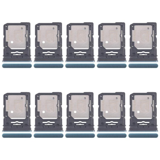 For Motorola Edge 60 Fusion 10pcs Original SIM Card Tray + SIM Card Tray / Micro SD Card Tray (Green) - Card Socket by buy2fix | Online Shopping UK | buy2fix