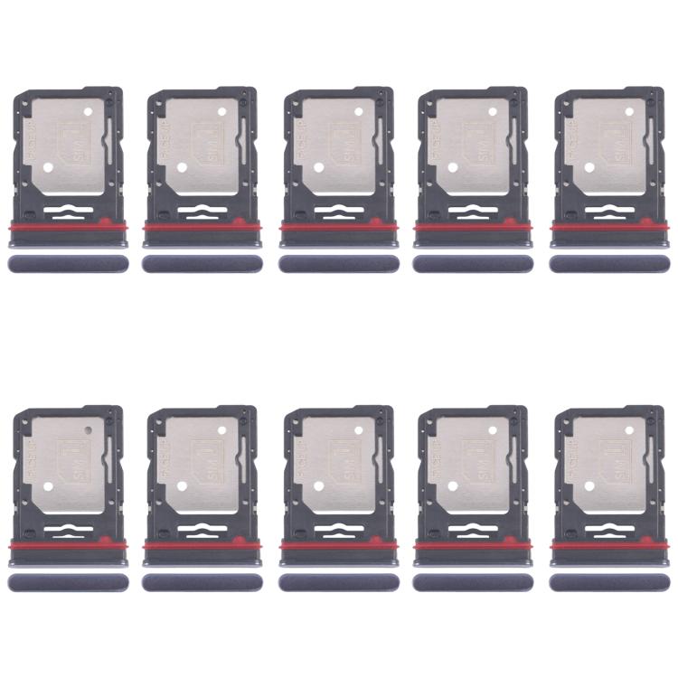 For Motorola Edge 60 Fusion 10pcs Original SIM Card Tray + SIM Card Tray / Micro SD Card Tray (Blue) - Card Socket by buy2fix | Online Shopping UK | buy2fix