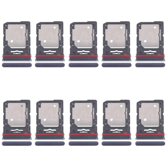 For Motorola Edge 60 Fusion 10pcs Original SIM Card Tray + SIM Card Tray / Micro SD Card Tray (Blue)