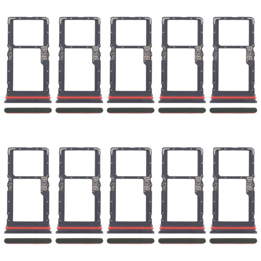 For Motorola Moto G56 10pcs Original SIM Card Tray + Micro SD Card Tray (Green) - Card Socket by buy2fix | Online Shopping UK | buy2fix