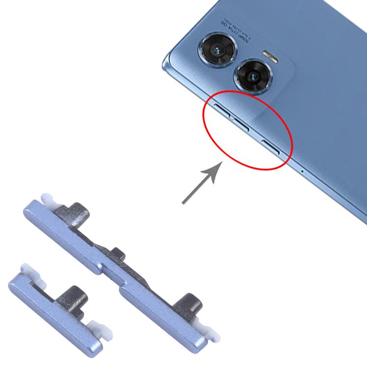 For Motorola G96 10pairs Power Button and Volume Control Button (Blue) - Others by buy2fix | Online Shopping UK | buy2fix