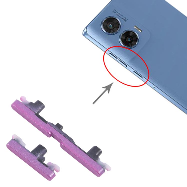 For Motorola G96 10pairs Power Button and Volume Control Button (Purple) - Others by buy2fix | Online Shopping UK | buy2fix