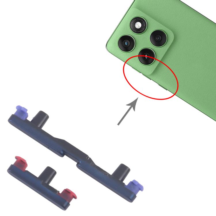 For Motorola Edge 60 10pairs Power Button and Volume Control Button (Blue) - Others by buy2fix | Online Shopping UK | buy2fix