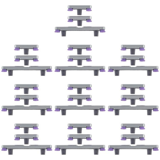 For Motorola Edge 60 Pro 10pairs Power Button and Volume Control Button (Grey) - Others by buy2fix | Online Shopping UK | buy2fix