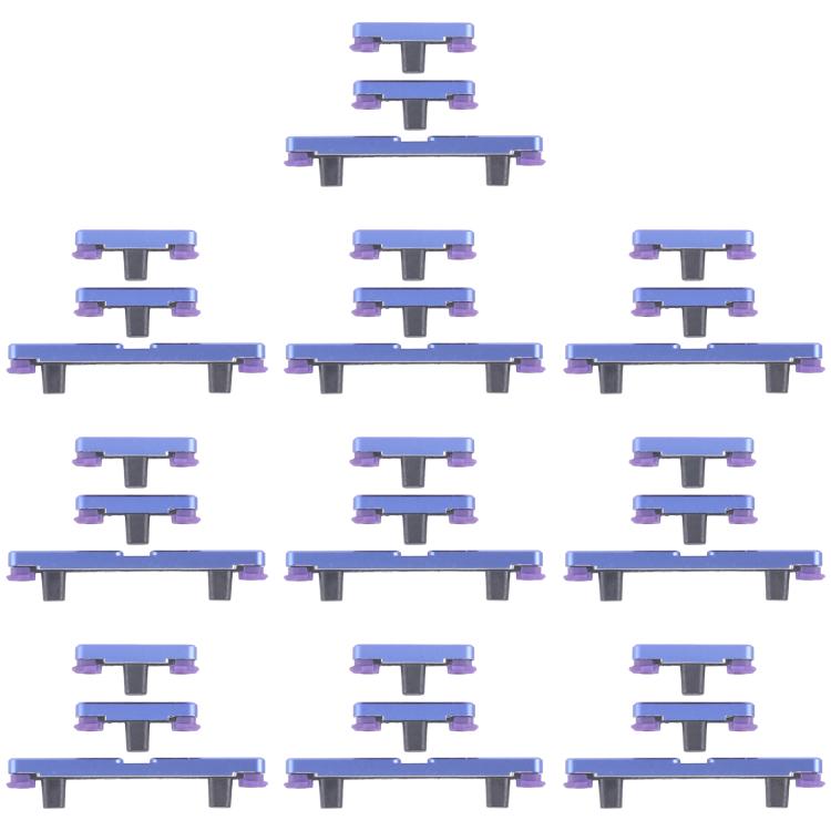 For Motorola Edge 60 Pro 10pairs Power Button and Volume Control Button (Blue) - Others by buy2fix | Online Shopping UK | buy2fix