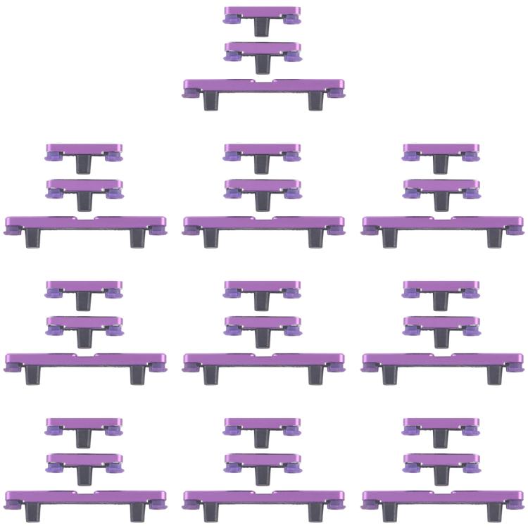 For Motorola Edge 60 Pro 10pairs Power Button and Volume Control Button (Purple) - Others by buy2fix | Online Shopping UK | buy2fix