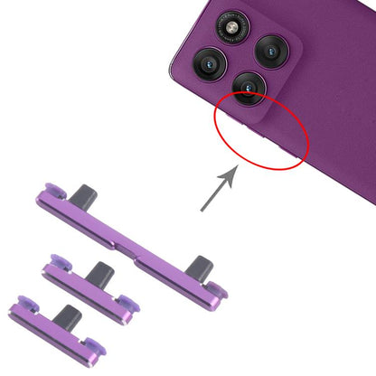For Motorola Edge 60 Pro 10pairs Power Button and Volume Control Button (Purple) - Others by buy2fix | Online Shopping UK | buy2fix