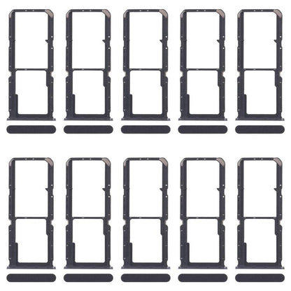 For OPPO A3x 4G CPH2641 10pcs Original SIM Card Tray + SIM Card Tray + Micro SD Card Tray (Black) - Card Tray by buy2fix | Online Shopping UK | buy2fix