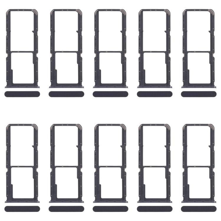 For OPPO A60 4G CPH2631 10pcs Original SIM Card Tray + SIM Card Tray + Micro SD Card Tray (Black) - Card Tray by buy2fix | Online Shopping UK | buy2fix