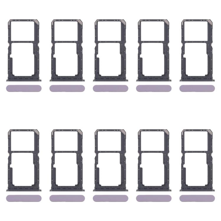 For OPPO A80 5G CPH2639 10pcs Original SIM Card Tray + SIM Card Tray / Micro SD Card Tray (Purple) - Card Tray by buy2fix | Online Shopping UK | buy2fix