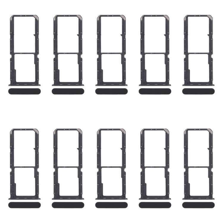 For OPPO Reno7 4G CPH2363 10pcs Original SIM Card Tray + SIM Card Tray + Micro SD Card Tray (Black) - Card Tray by buy2fix | Online Shopping UK | buy2fix