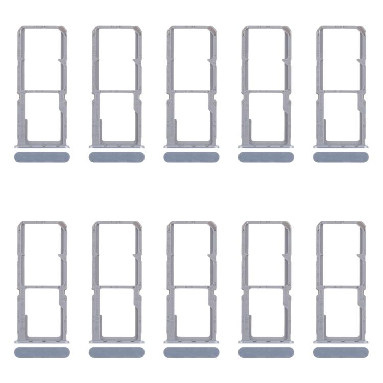 For OPPO Reno7 4G CPH2363 10pcs Original SIM Card Tray + SIM Card Tray + Micro SD Card Tray (Blue) - Card Tray by buy2fix | Online Shopping UK | buy2fix