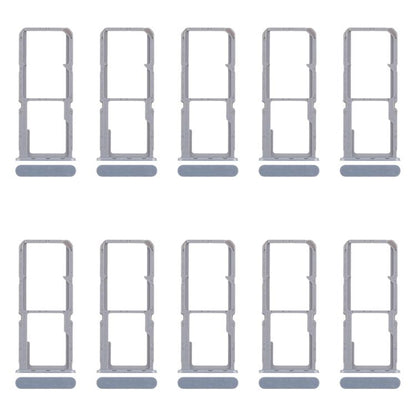 For OPPO Reno7 4G CPH2363 10pcs Original SIM Card Tray + SIM Card Tray + Micro SD Card Tray (Blue) - Card Tray by buy2fix | Online Shopping UK | buy2fix