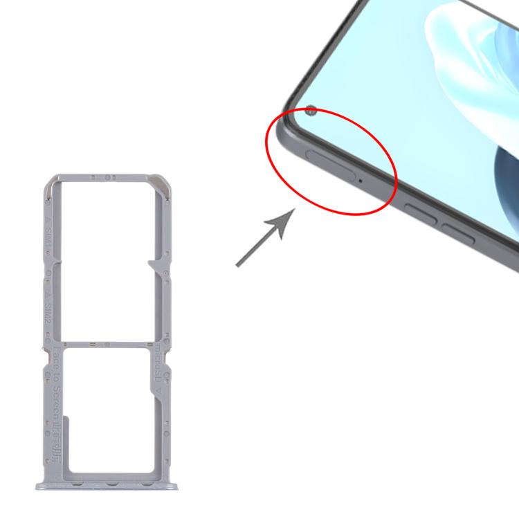 For OPPO Reno7 4G CPH2363 10pcs Original SIM Card Tray + SIM Card Tray + Micro SD Card Tray (Blue) - Card Tray by buy2fix | Online Shopping UK | buy2fix