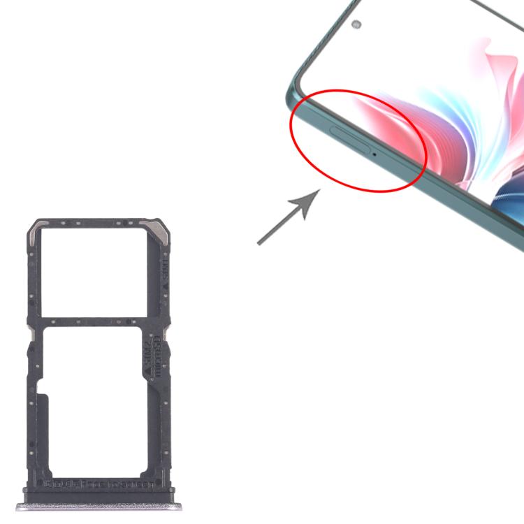For OPPO F25 Pro 10pcs Original SIM Card Tray + SIM Card Tray / Micro SD Card Tray (Pink) - Card Tray by buy2fix | Online Shopping UK | buy2fix