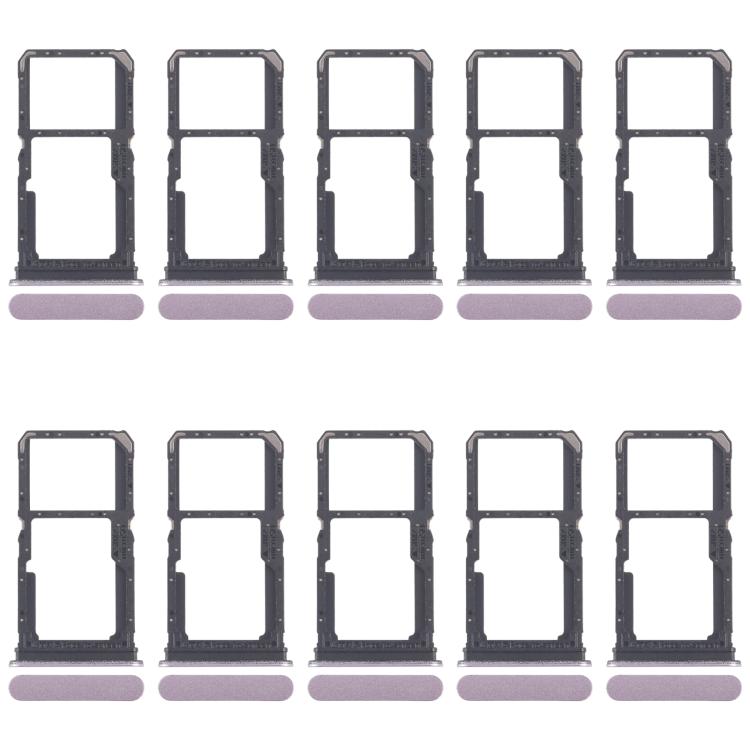 For OPPO Reno11 F CPH2603 10pcs Original SIM Card Tray + SIM Card Tray / Micro SD Card Tray (Pink) - Card Tray by buy2fix | Online Shopping UK | buy2fix