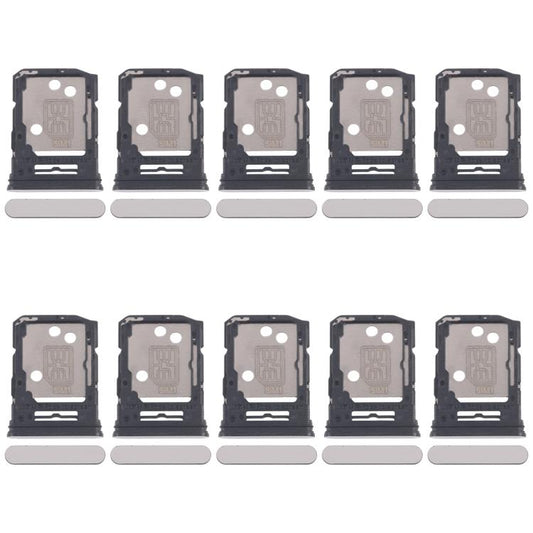 For OPPO Reno12 Pro CPH2629 10pcs Original SIM Card Tray + SIM Card Tray / Micro SD Card Tray (Silver) - Card Tray by buy2fix | Online Shopping UK | buy2fix