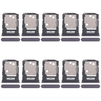 For OPPO Reno12 5G CPH2625 10pcs Original SIM Card Tray + SIM Card Tray / Micro SD Card Tray (Black) - Card Tray by buy2fix | Online Shopping UK | buy2fix