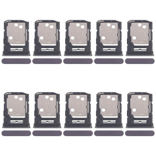 For OPPO Reno12 5G CPH2625 10pcs Original SIM Card Tray + SIM Card Tray / Micro SD Card Tray (Black) - Card Tray by buy2fix | Online Shopping UK | buy2fix