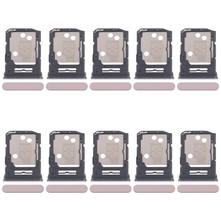 For OPPO Reno12 5G CPH2625 10pcs Original SIM Card Tray + SIM Card Tray / Micro SD Card Tray (Pink) - Card Tray by buy2fix | Online Shopping UK | buy2fix